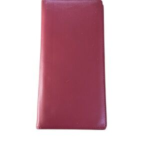 Belle Hop Red Leather Passport Holder Wallet